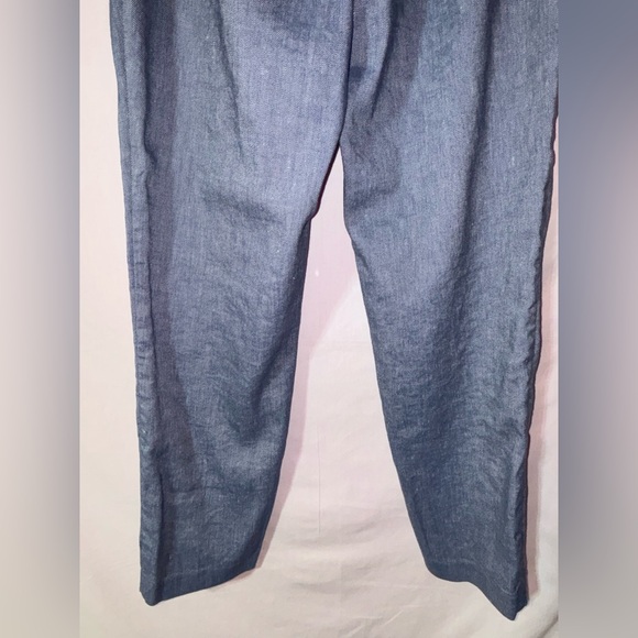 Express Light Blue Chambray Pants with Tie Detail - Picture 6 of 12
